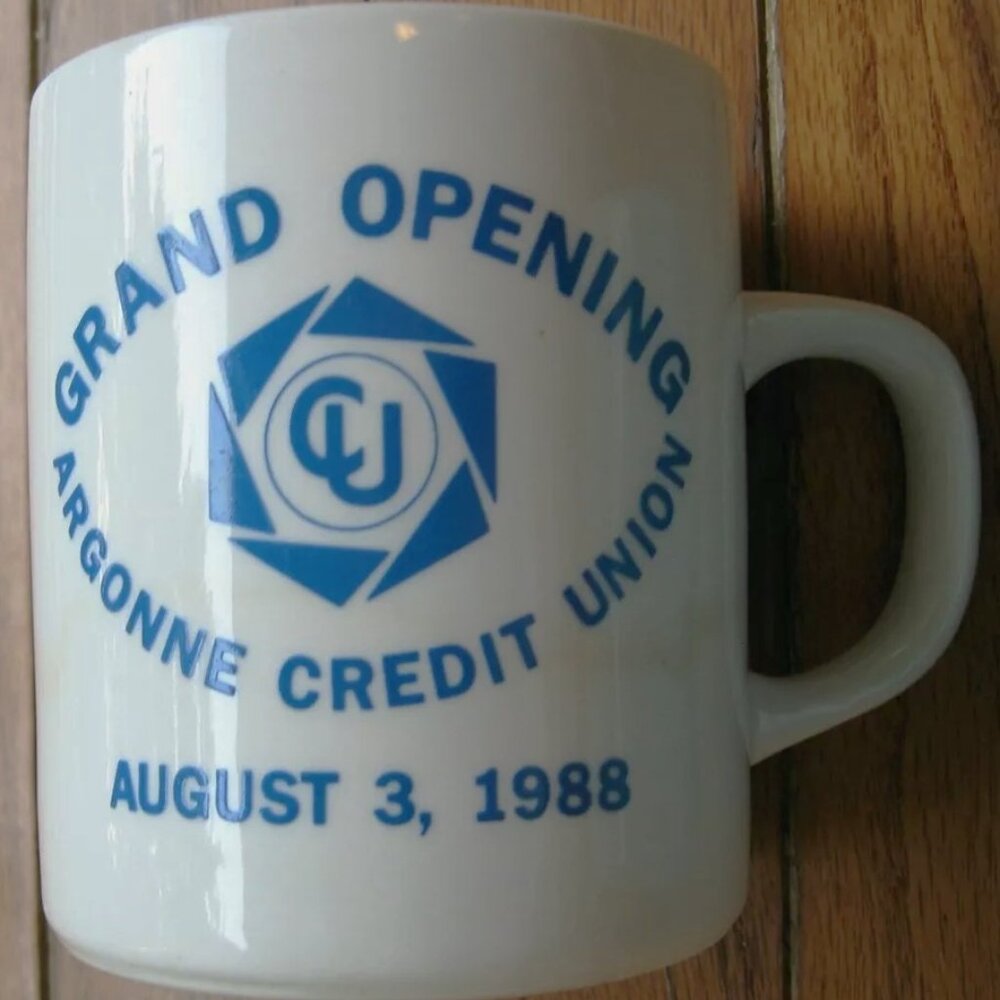 Argonne Credit Union Coffee Cup From 1988